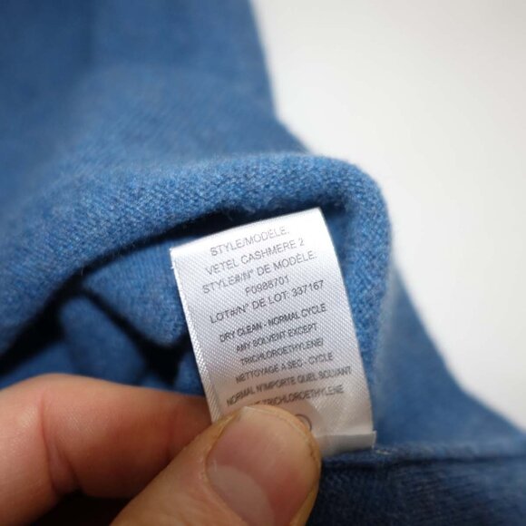 Theory Men's 100% Cashmere Vetel Crewneck Sweater Medium Blue Pullover M - Picture 6 of 7